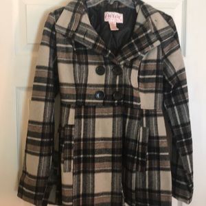 Black and brown coat plaid